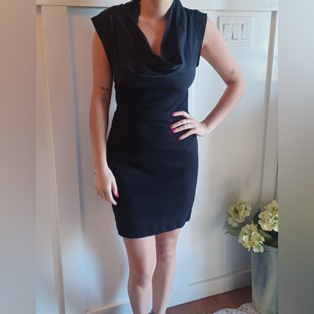 Guess Elegant Black Cowl Neck Dress size 5